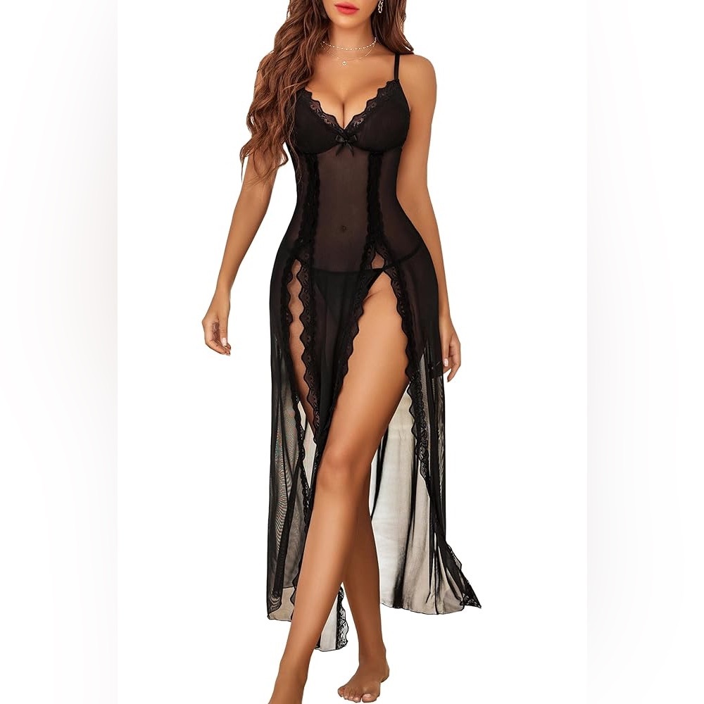 Avid Love Mesh Lace Babydoll Chemise🖤 - Picture 2 of 15